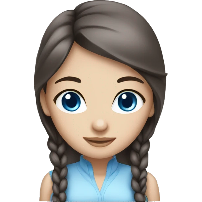 brunette girl blue eyes holding siamese  emoji