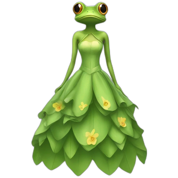 flying frog dress emoji