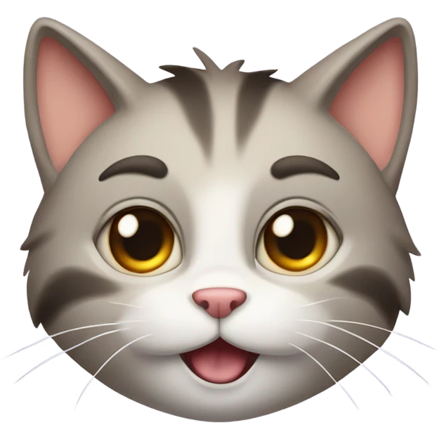 a cat giving the middle finger emoji