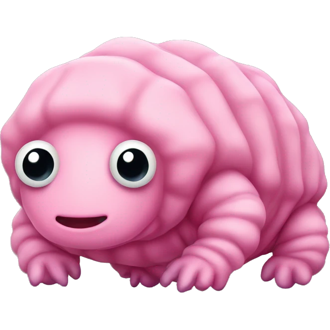 Cute pink tardigrade emoji