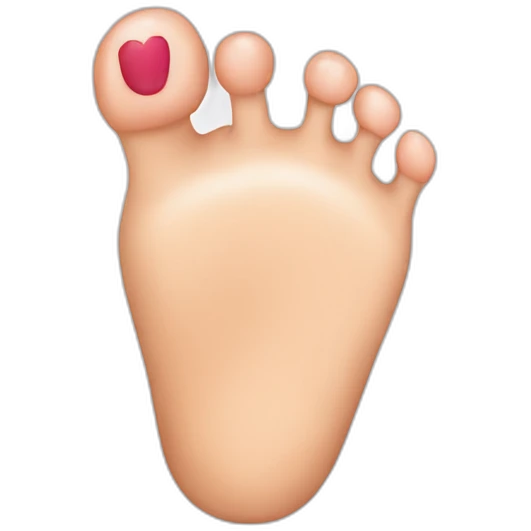 feet white nail emoji