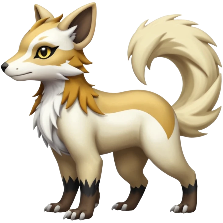 Shiny Brown Golden Bronze Ginger Black Grey White Beige Linoone-Absol-Trico-Hybrid (Full body) emoji