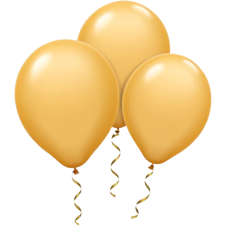 cream colored birthday balloons emoji