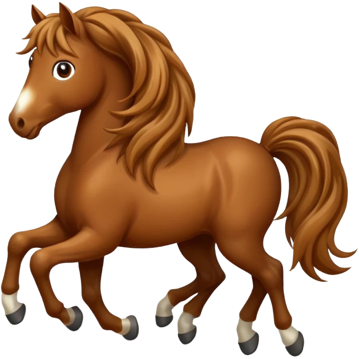 the horse should be more cartoon emoji