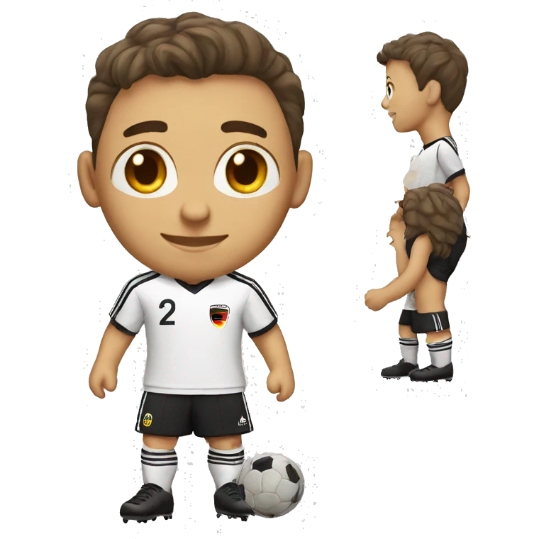 soccer player CHANGE UNIFORM TO VINTAGE GERMAN TEAM emoji