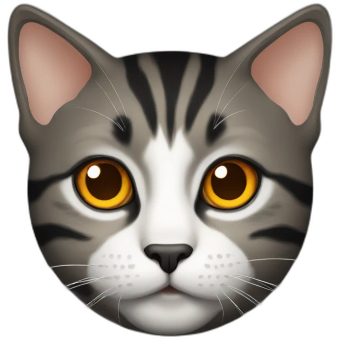 Cat orange black emoji