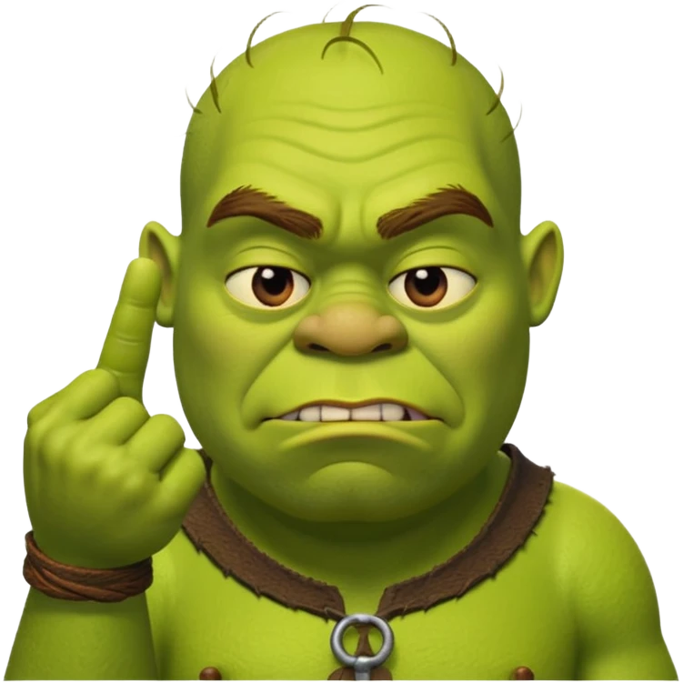 middle finger from shrek emoji