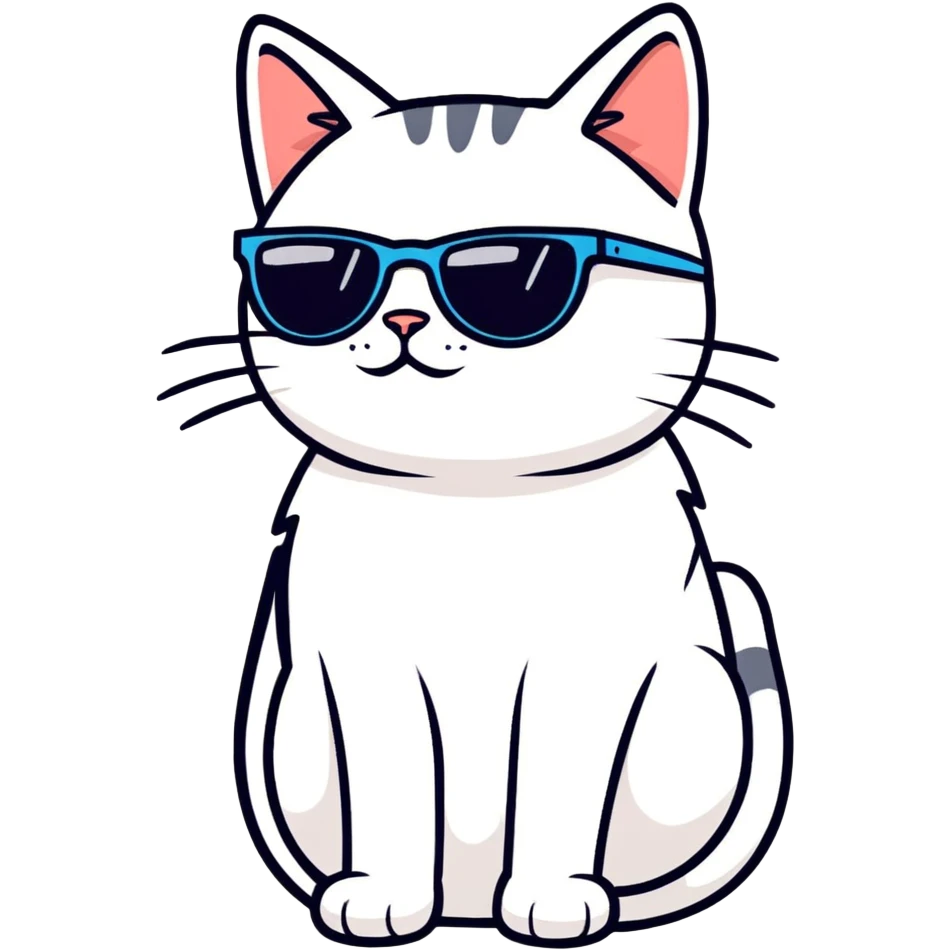 Cat with sunglasses emoji