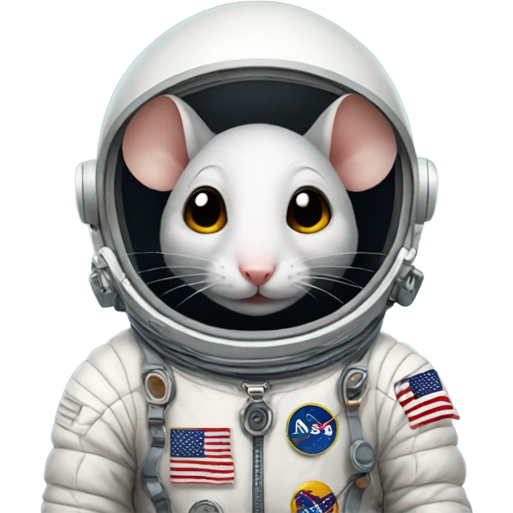 mouse in spacesuit with no national flags emoji