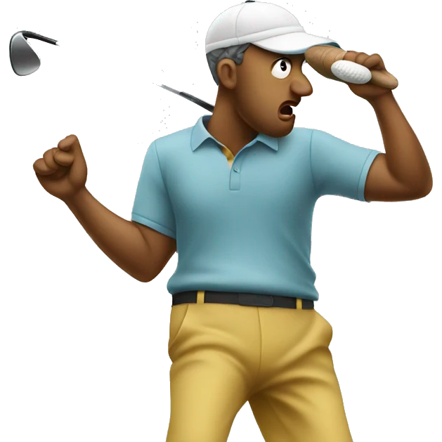 Golfer ranting  emoji