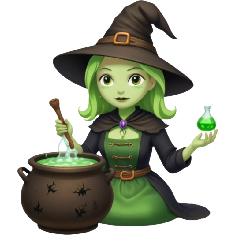 green witch cooking potion emoji