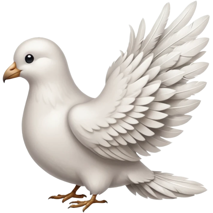a dovetail consisting of white feathers emoji