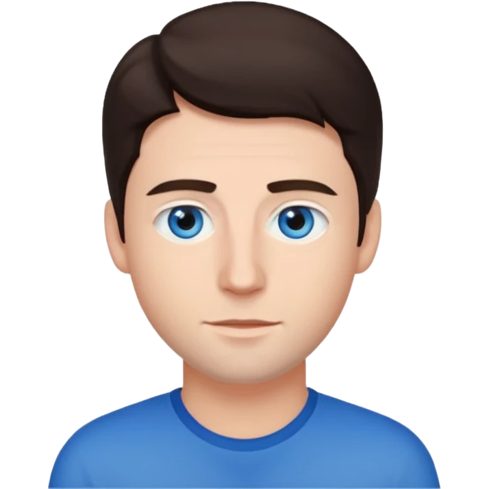 Jon Abrahams (b.1977) with blue eyes, dark brown hair emoji