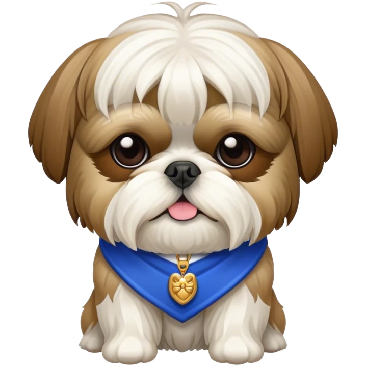 Shihtzu wearing a Josué emoji