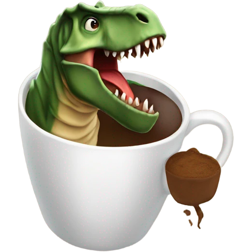 Tyrannosaurus in a cup emoji