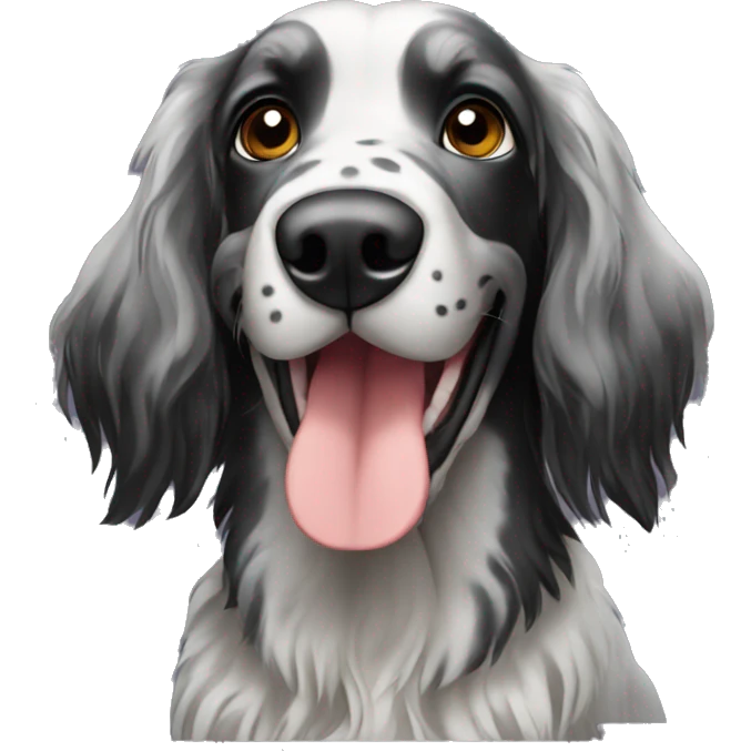 Black English setter emoji