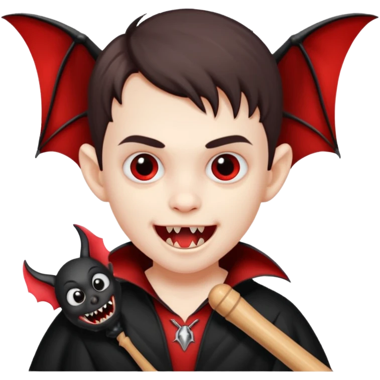 vampire child with toy bat  emoji