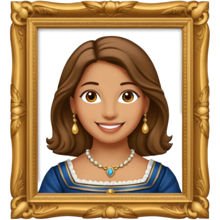 Monnalisa paint of Louvre giocanda frame  emoji
