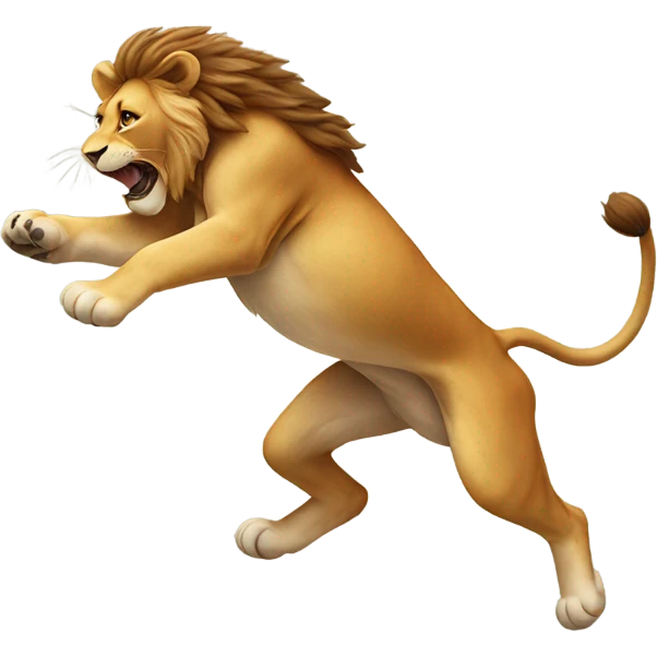 Lion jumping  emoji