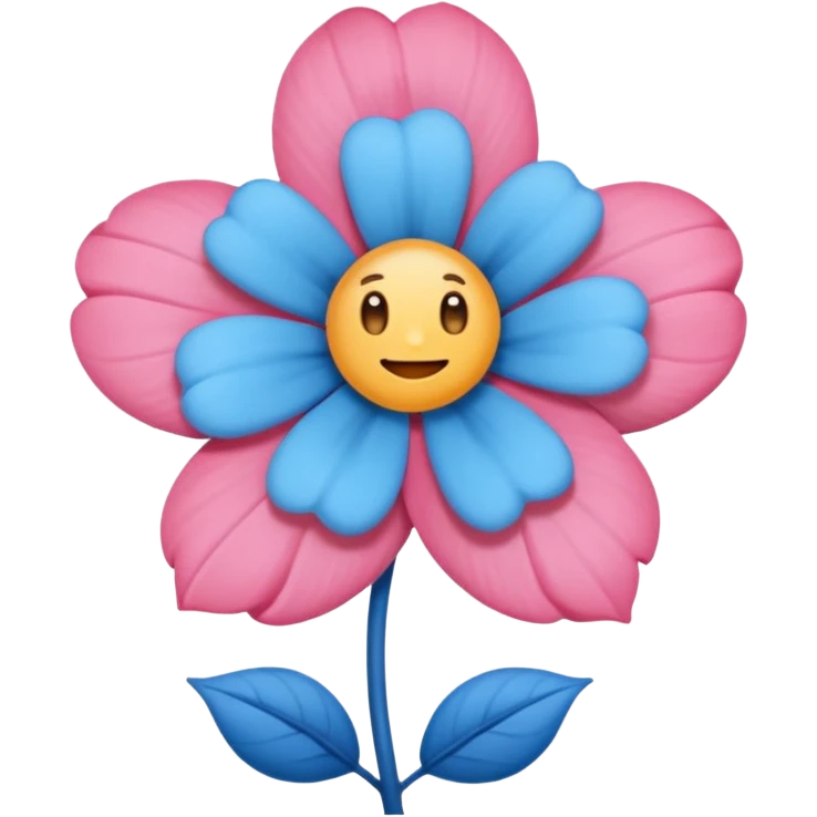 Apena faça uma Flor de uma cor azul q nem uma rosa mucha emoji