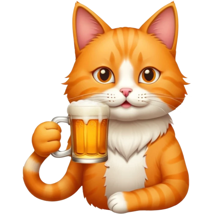 Gato tomando cerveza emoji