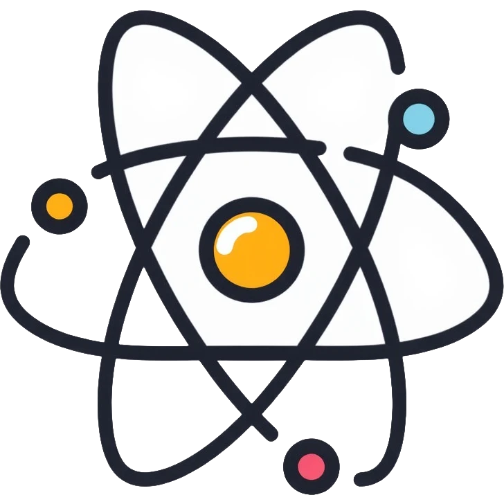atom with valence electrons shown as outer orbital emoji