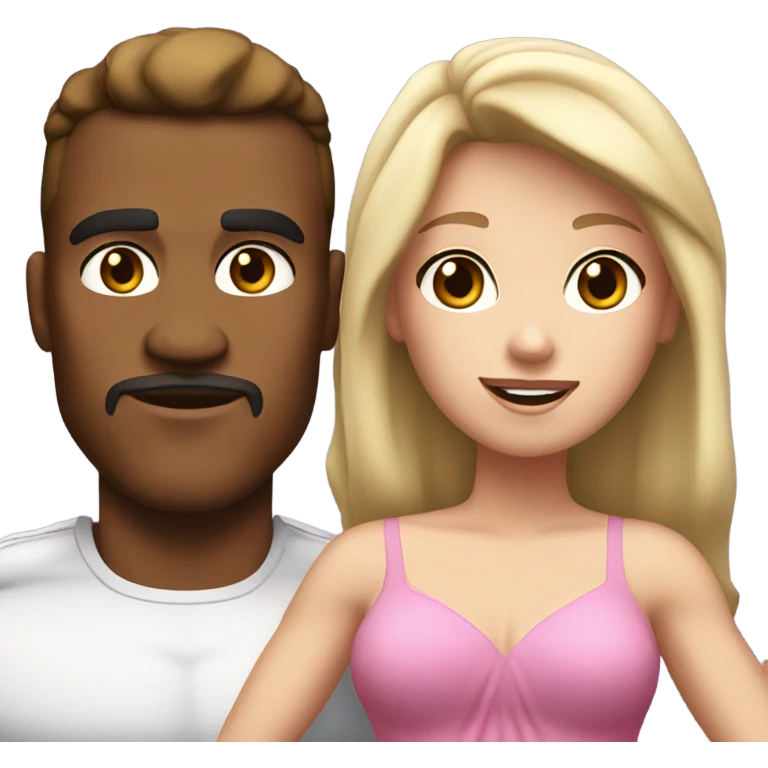 A Couple,A Boxer and a princess, Boxer has darkblond hair and has big muscles, the Princess light blonde hair and a pink dress  emoji