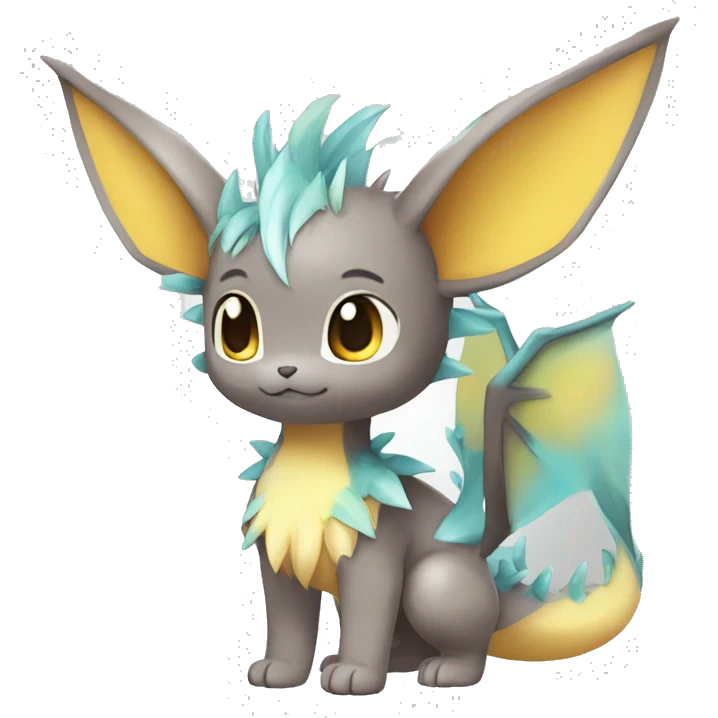 Shiny-Eeveelution-Cute-Dragon-Pokémon-fusion full body emoji