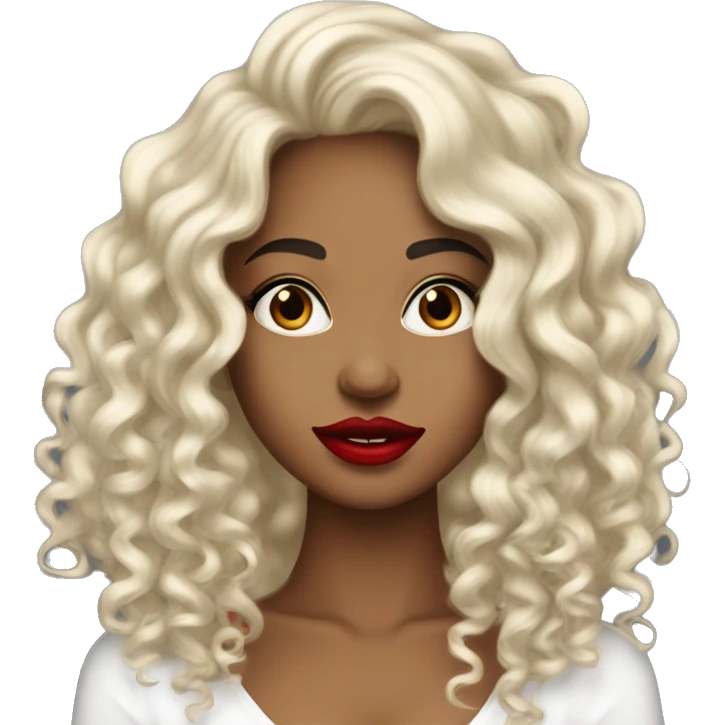 pretty-long-curly-black-hair-carameltone-woman-red-lips- emoji