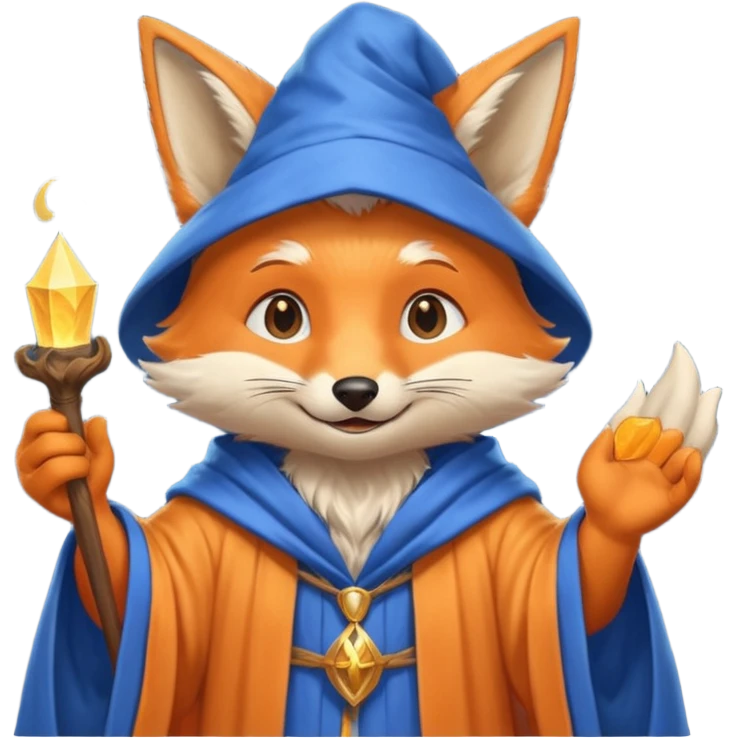 happy wizard fox emoji