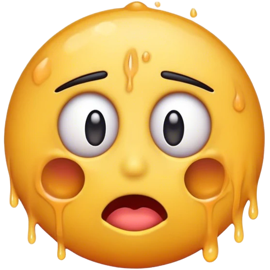 generate a mega sweaty and anxious emoji emoji