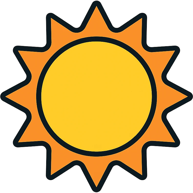 colored sun icon emoji