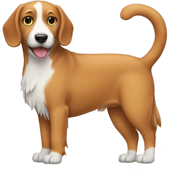 Dog with cat tail emoji