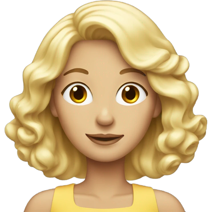 A women with blond hair who look rich emoji
