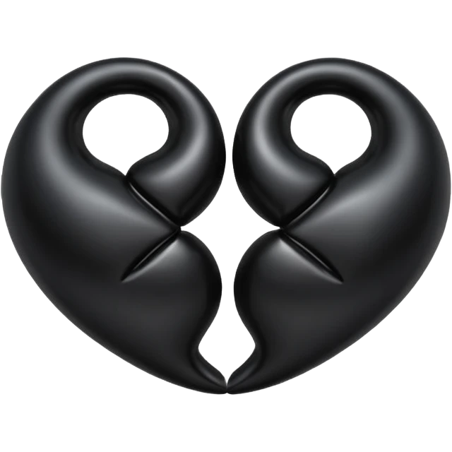 İki siyah kalp Birleşik emoji