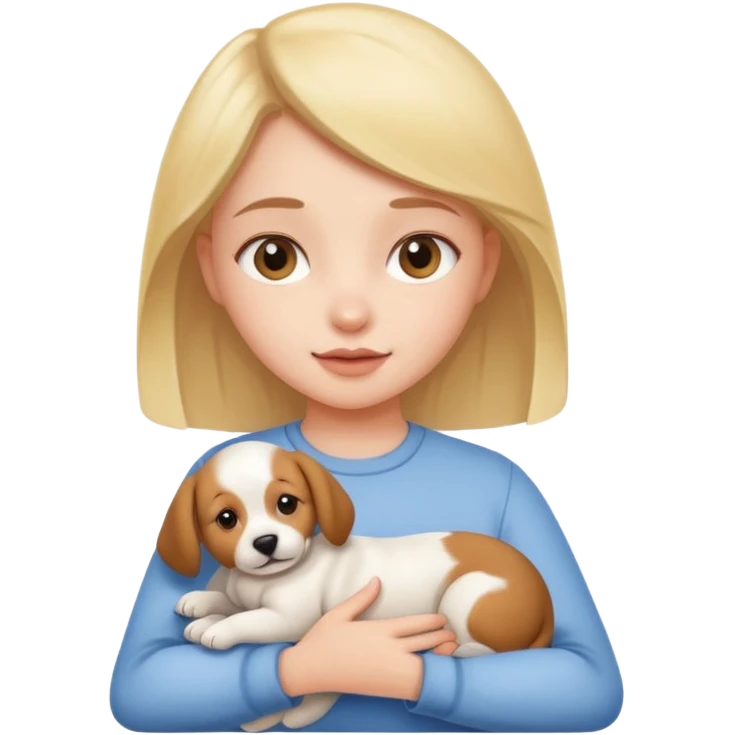 Clean girl with puppy emoji