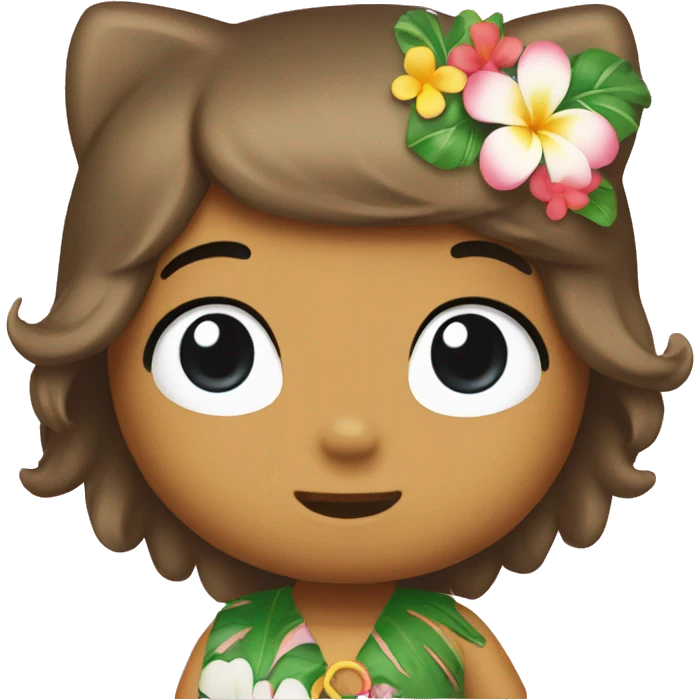 Tan Hawaii hello kitty Sanrio emoji