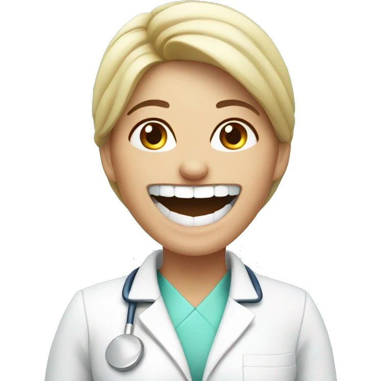 happy woman dentist emoji