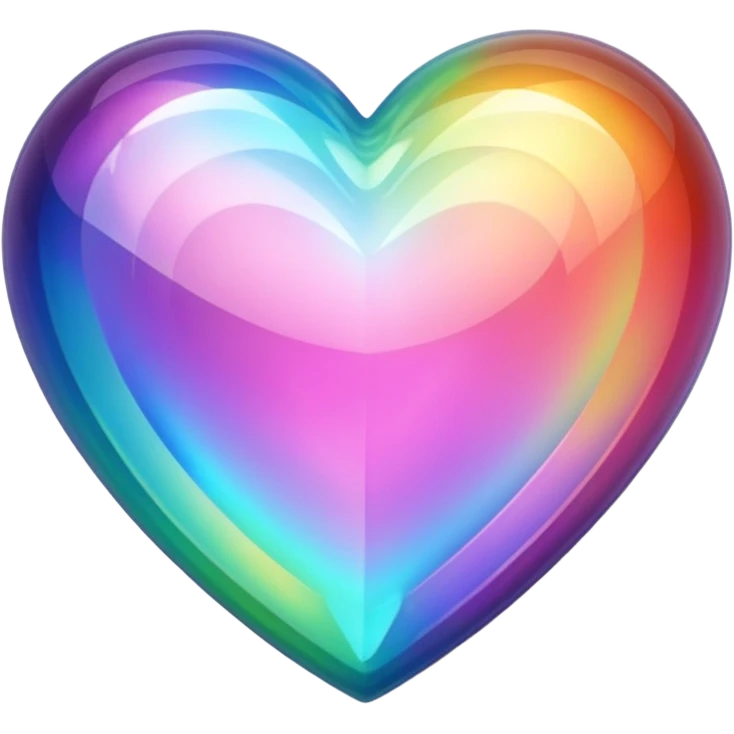 colorful crystal heart emoji