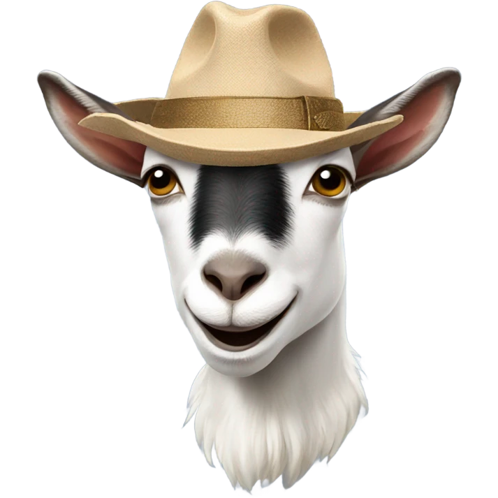 goat wearing a hat emoji