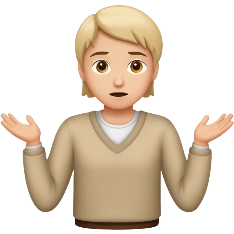 Shrugging shoulders emoji