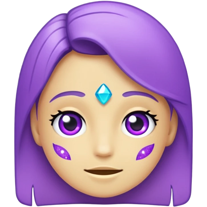 glitter purple and cian lixeira emoji