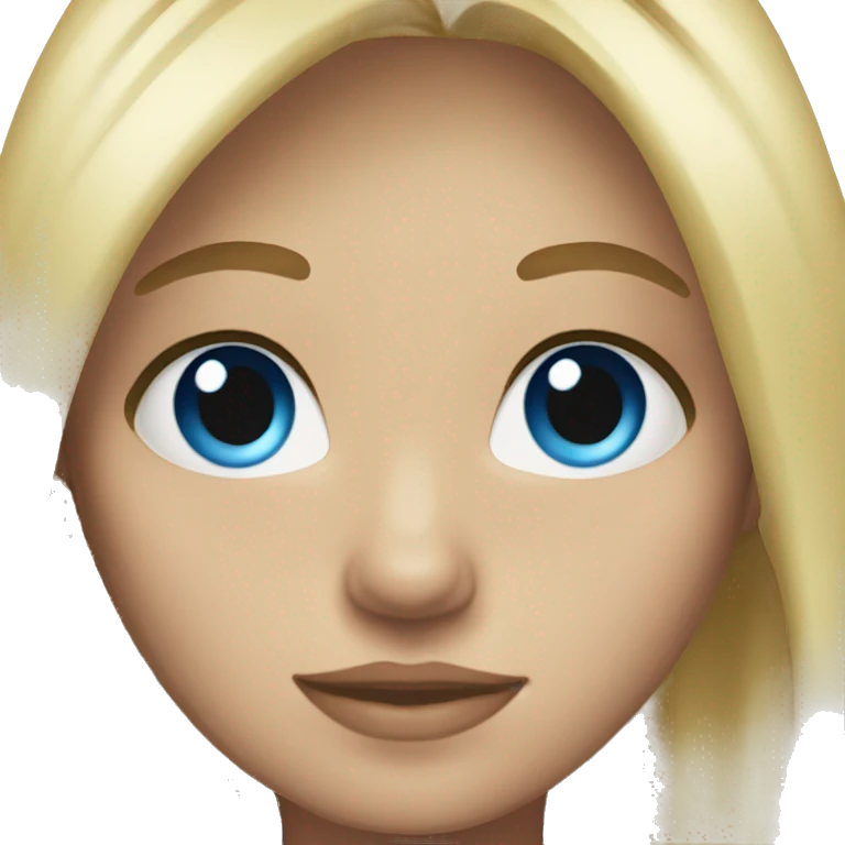Blonde hair blue eyes  emoji