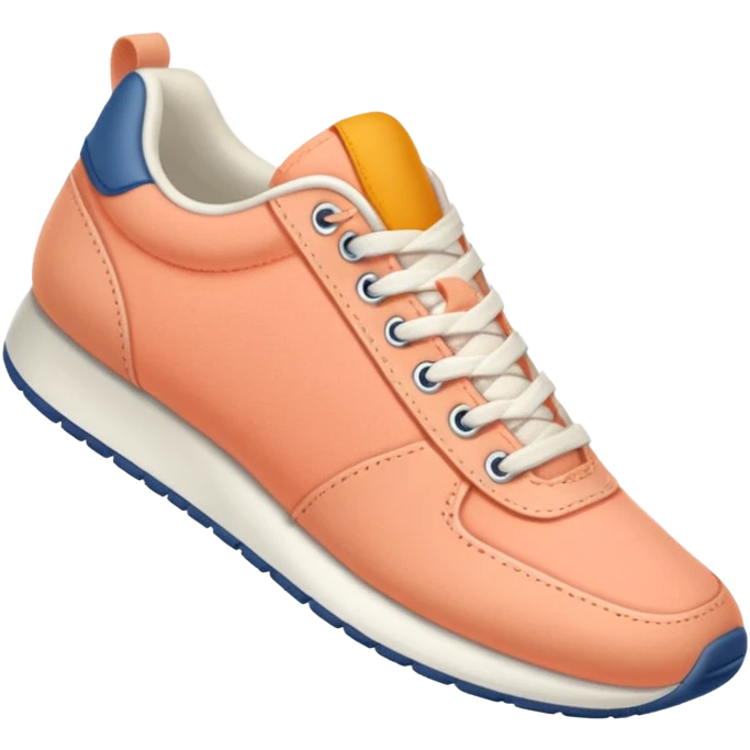 Peach colored sneakers emoji