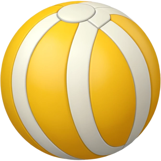 yellow and white striped ball, simple emoji