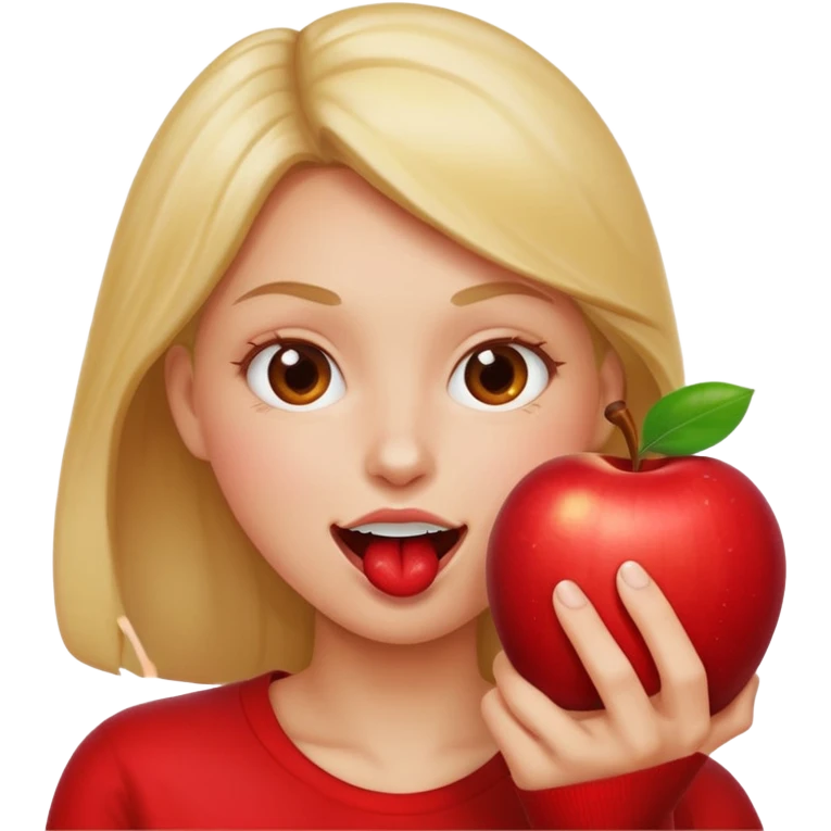 person biting apple emoji