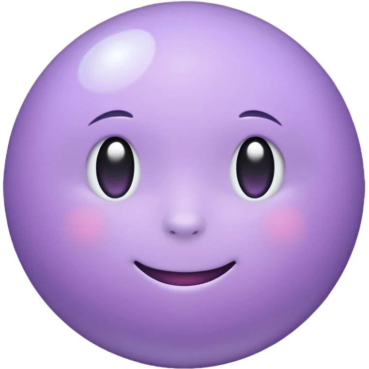 realistic looking lilac moon emoji