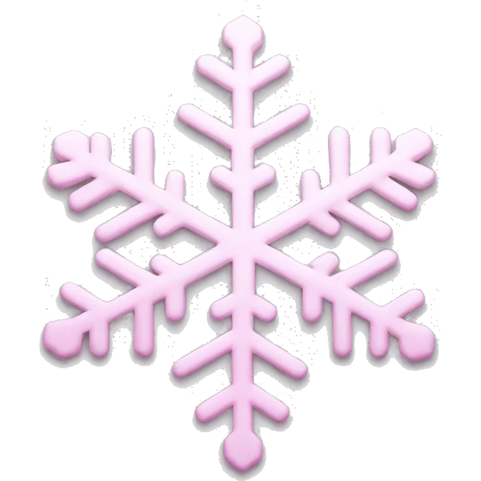 pastel pink snowflake  emoji