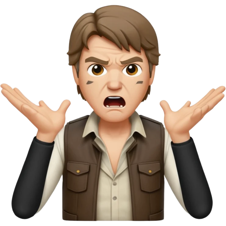angry screaming  han solo emoji