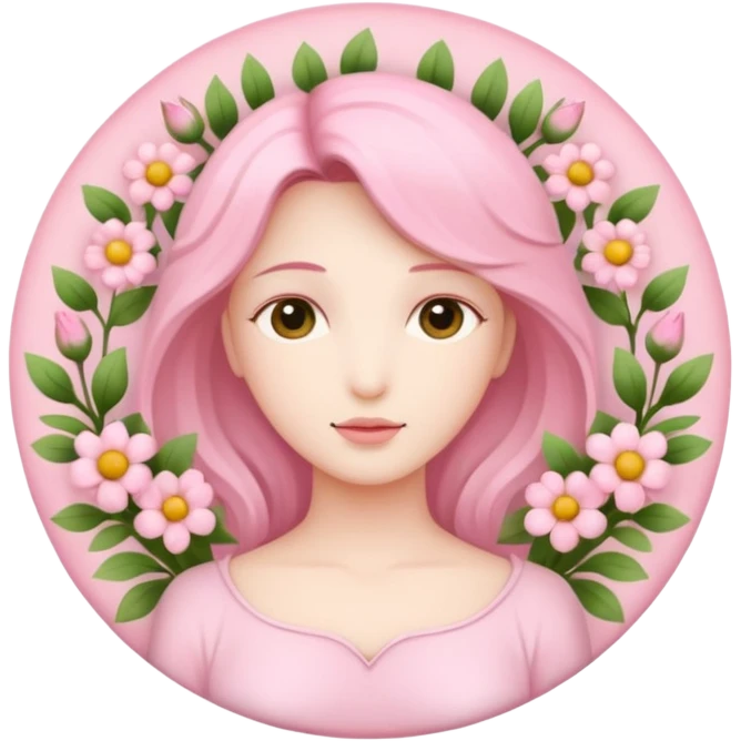 virgo sign pink emoji